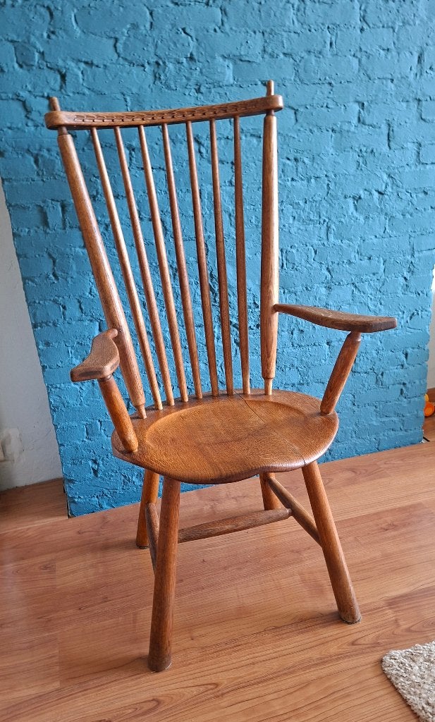 Vintage eetkamerstoel, Huis en Inrichting, Ophalen, Vintage jaren 60, Gebruikt, Bruin