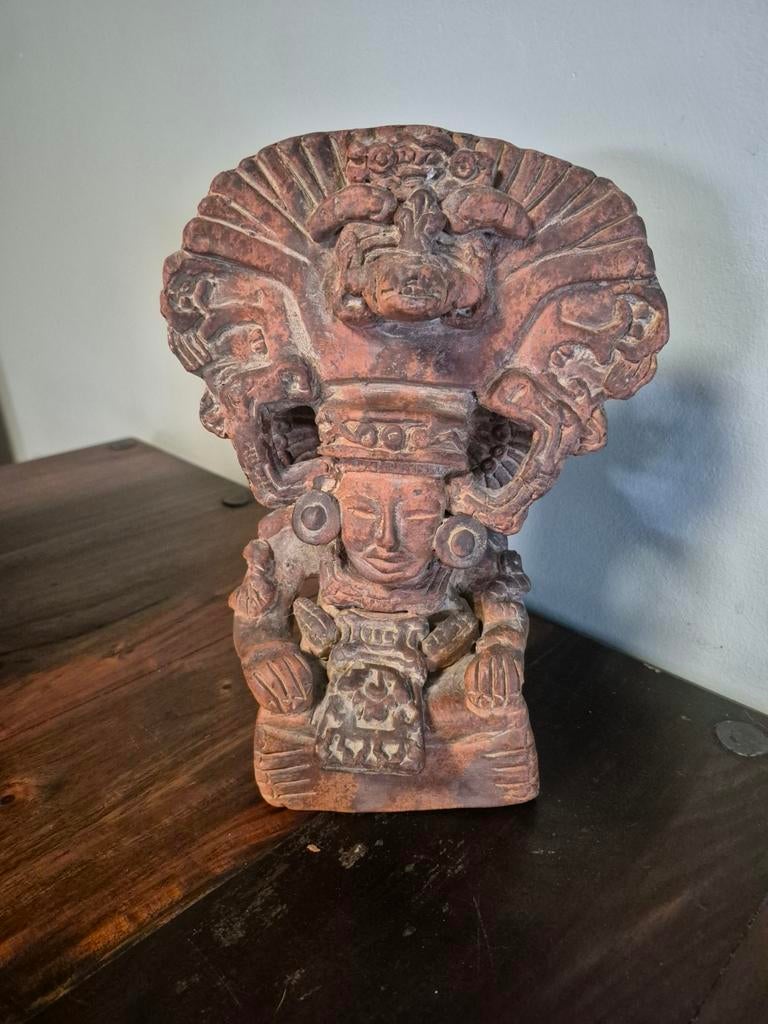 Vintage mexicaans terracotta beeld, Ophalen of Verzenden