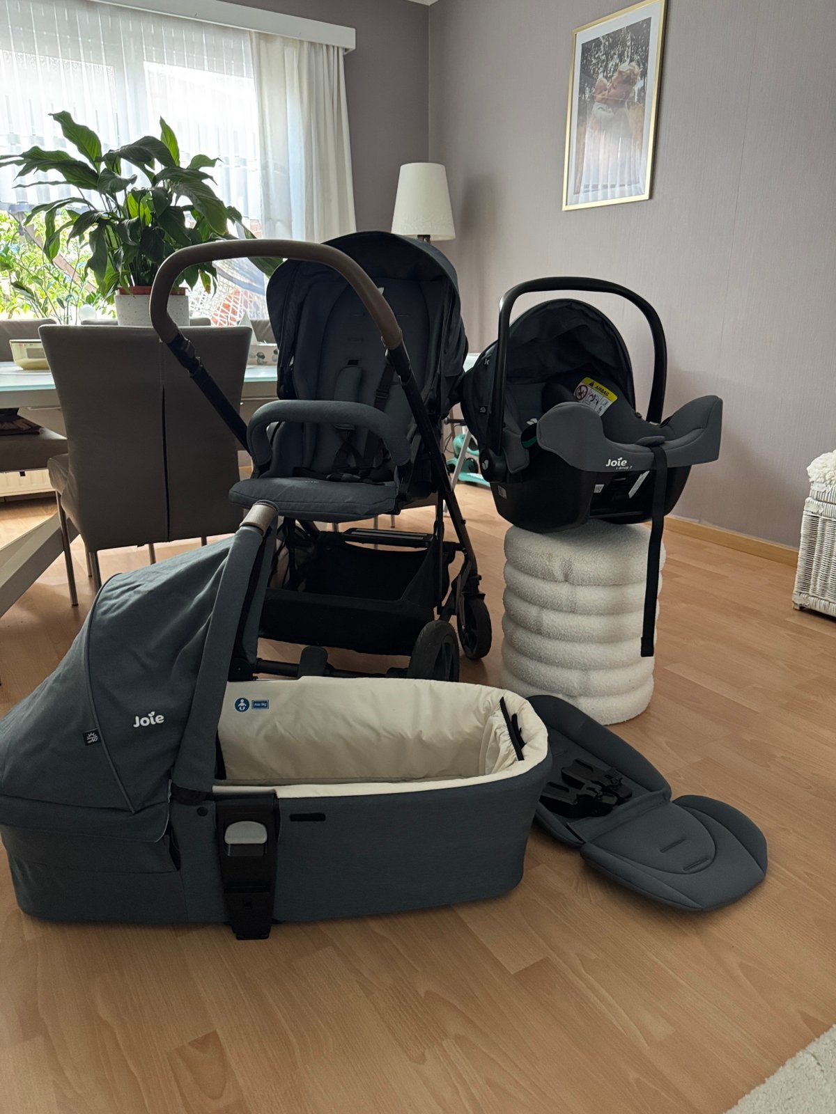 Joie Chrome DLX Trio 3-in-1 Kinderwagen – Complete set, Enlèvement, Comme neuf, Poussette, Tige de poussée réglable