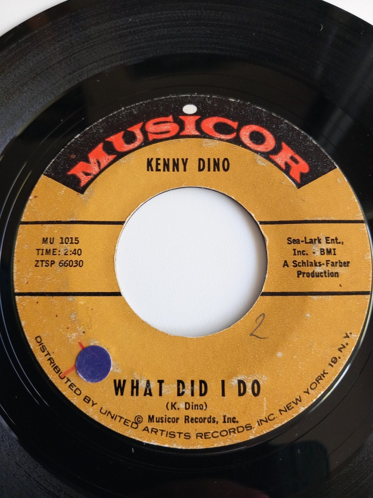 KENNY DINO. WHAT DID I DO. 1962 USA 45T, Enlèvement ou Envoi