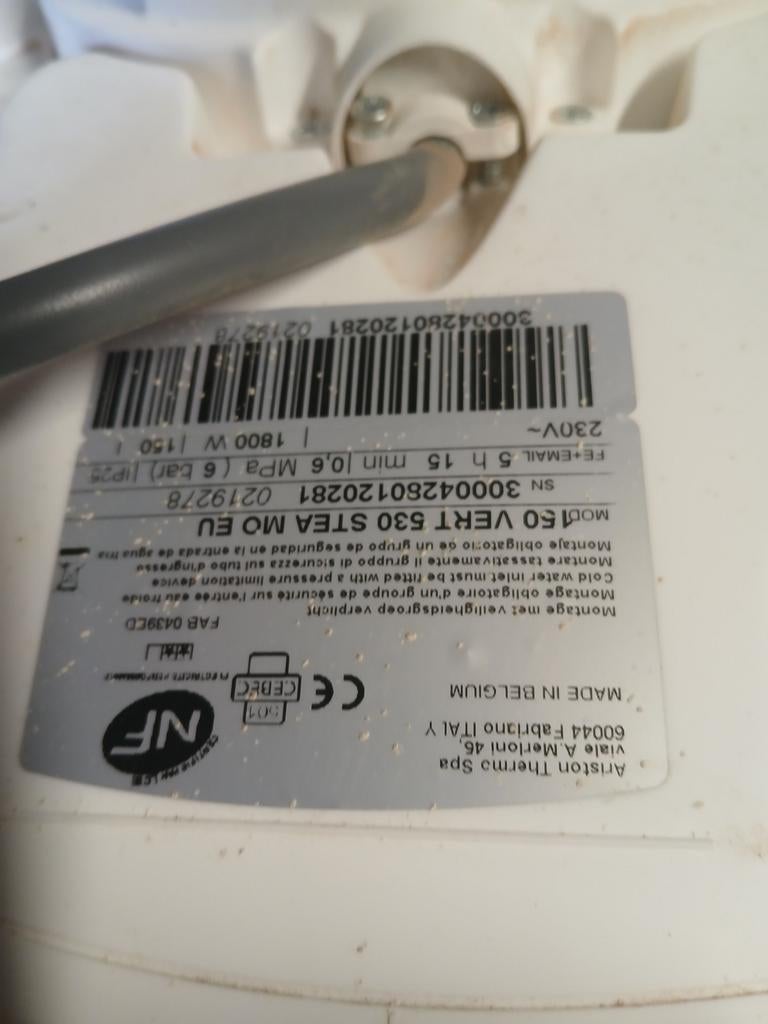 Boiler 150 l, Enlèvement