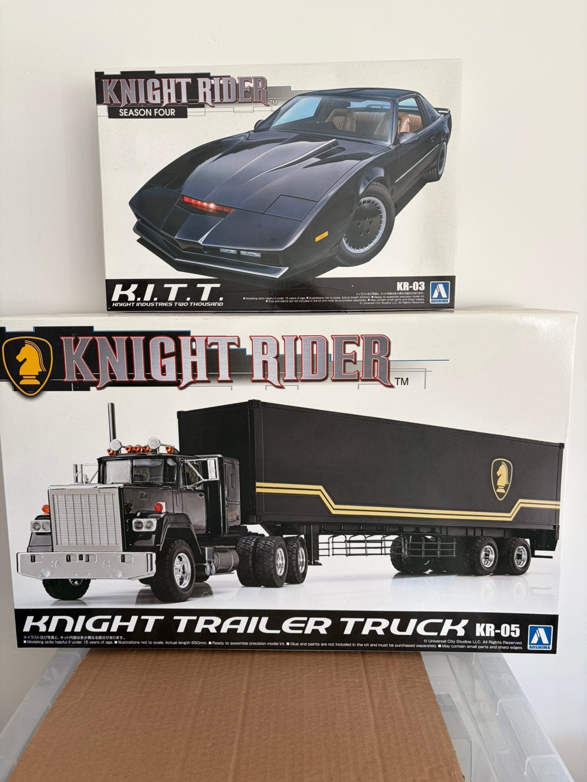 Knigt rider truck en trailer en kit van aoshima nieuw, Ophalen of Verzenden, Nieuw, Truck