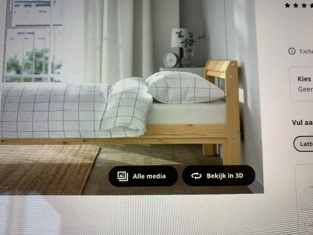 Eenpersoonsbed, Ophalen, 90 cm, Zo goed als nieuw, 200 cm