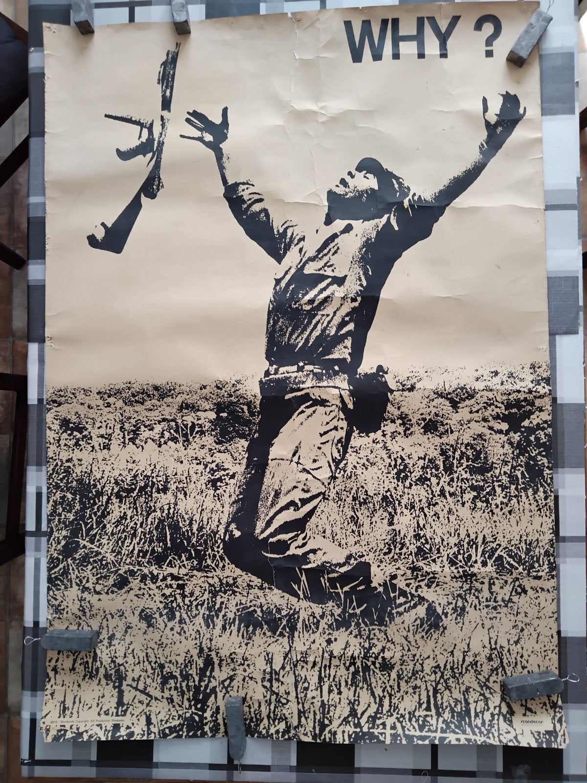 Affiche pacifiste Vietnam 1970, Ophalen of Verzenden