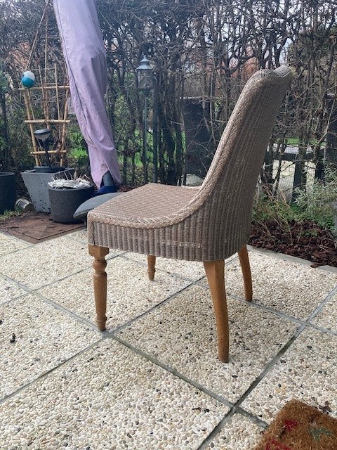 4 Chaises en osier, Maison & Meubles, Chaises, Rustique Traditionnel, Gris, Osier ou Rotin, Enlèvement