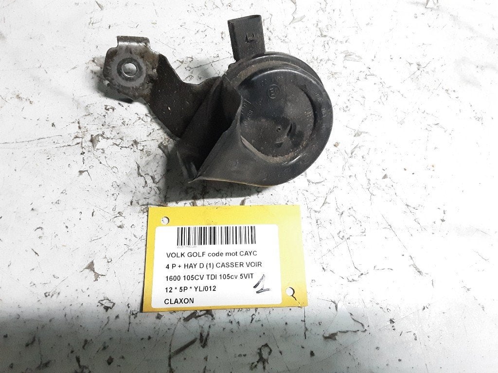 AVERTISSEUR/KLAXON Volkswagen Golf VI (5K1) (1K0951206M), Autos : Pièces & Accessoires, Volkswagen, Mevr. I. Hauben, Utilisé, Rue de l'Espoir 34 34
4030  GRIVEGNÉE, BE