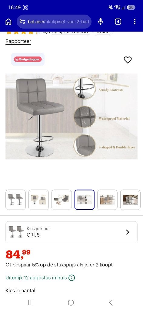 Table de bar avec chaises de bar, Enlèvement, Utilisé, Y compris les chaises de bar