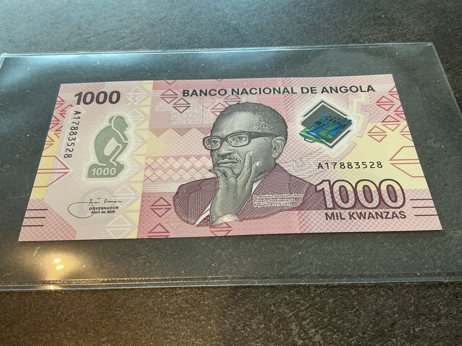 Polymère FDC Angola 1000 Kwanzas 2020, Enlèvement ou Envoi