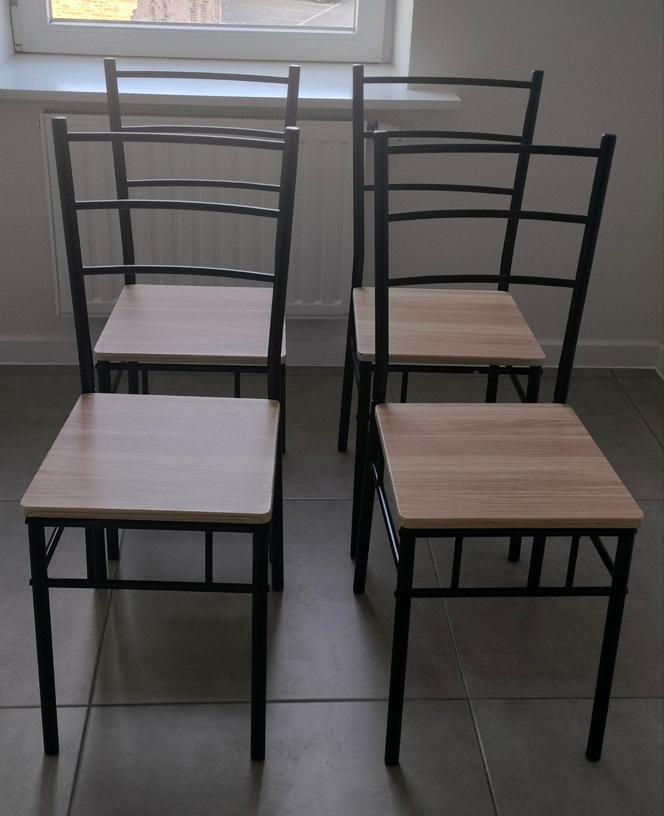 4 stoelen, Ophalen, Zo goed als nieuw, Zwart, Vier
