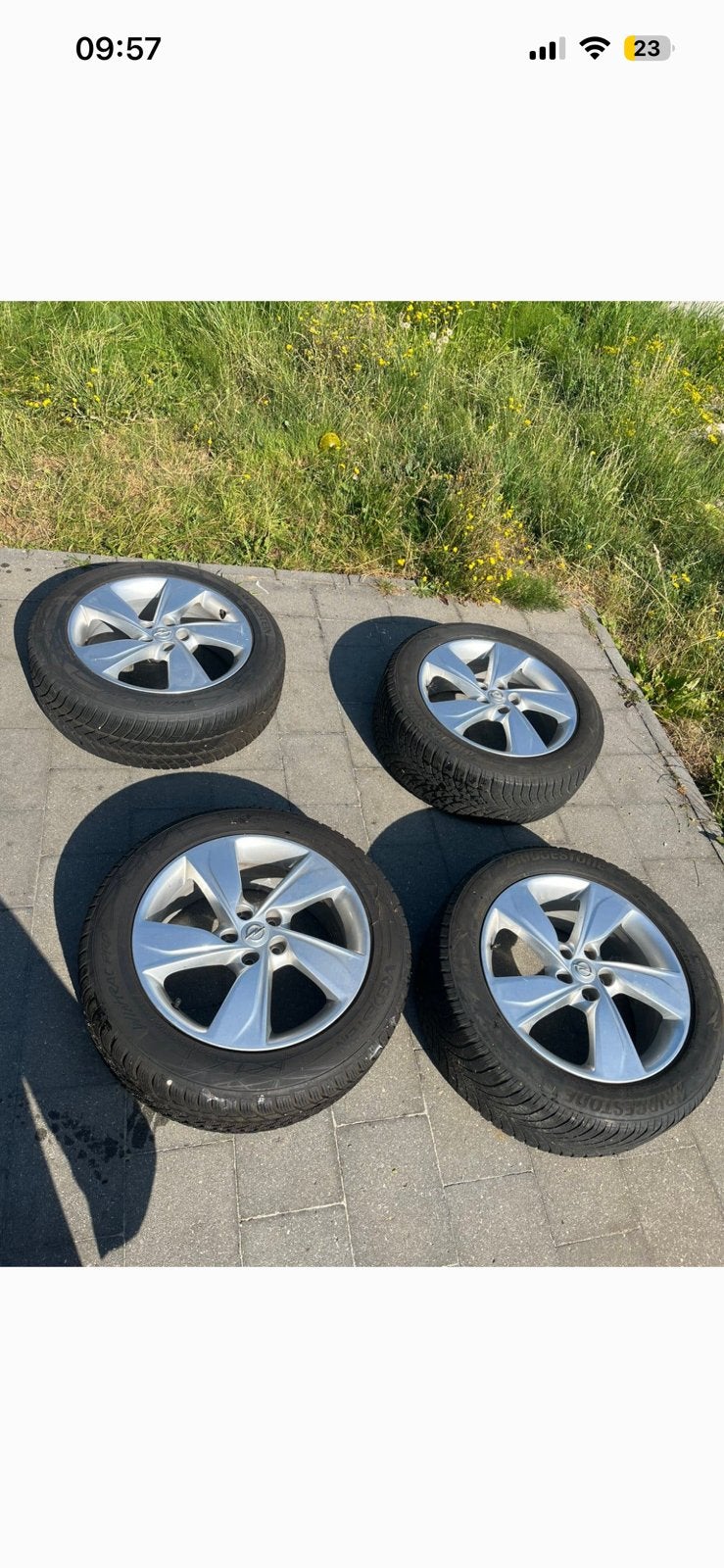4 winterbanden Opel grandland X 18, Enlèvement, Pneus hiver, Jante(s)