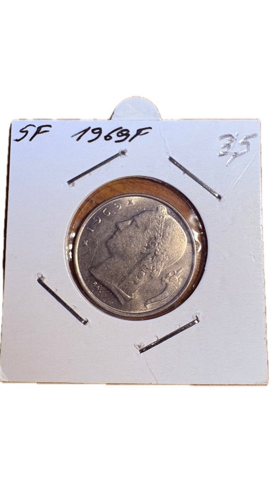 BAUDOUIN I : 5 FRANCS 1969F, Enlèvement ou Envoi