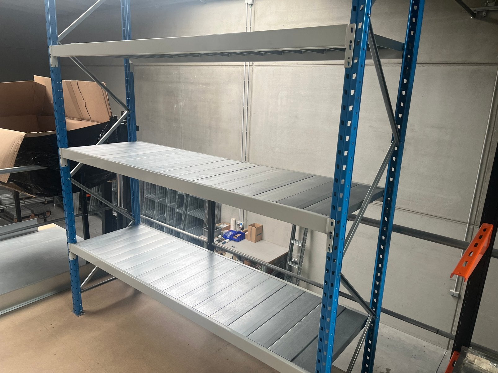 Middelzwaar rek H.2500 x D.600 x L.2100 mm met 3 niveaus, Ophalen