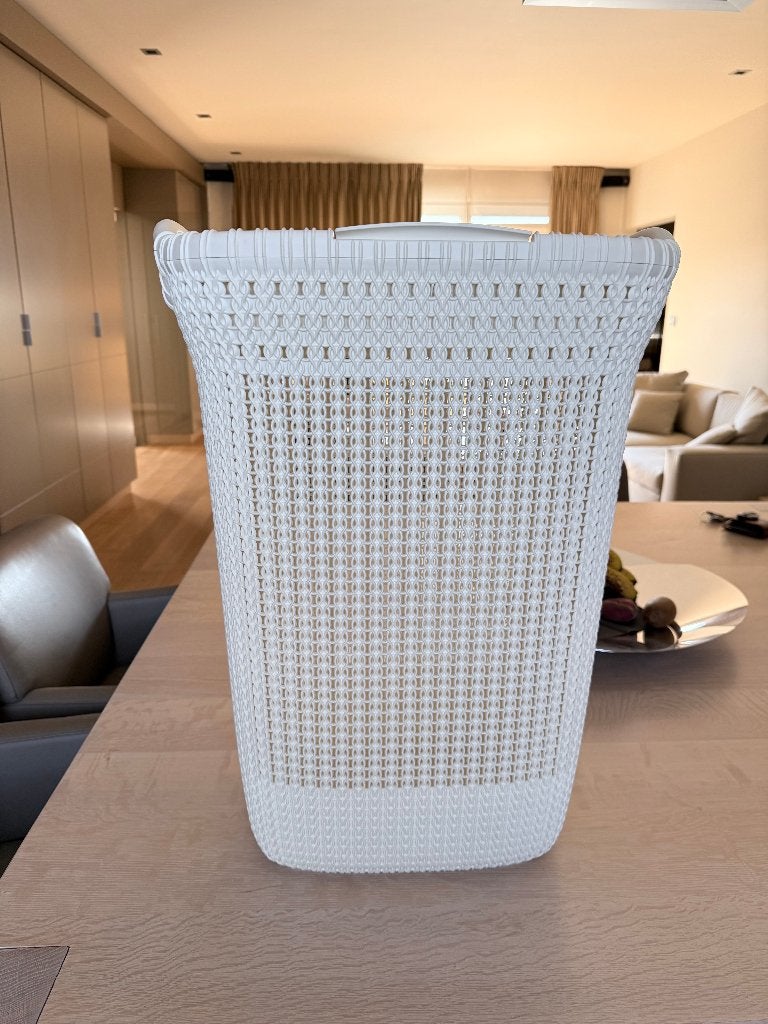 Curver linnenmand - wasmand met deksel & handgreep als nieuw, Ophalen, Zo goed als nieuw, Wasmand, Wit