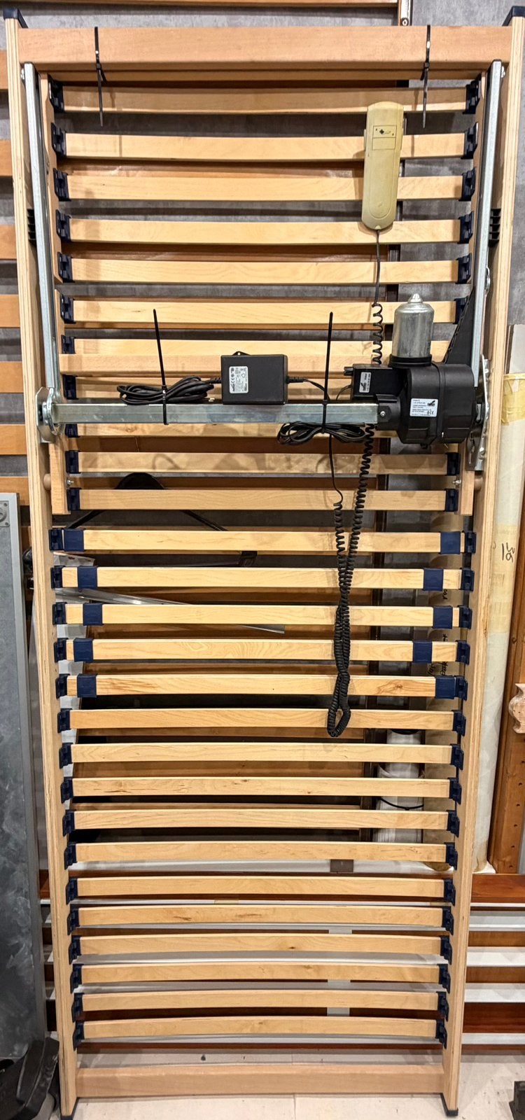 Elektrisch verstelbare 80x200cm lattenbodem, Maison & Meubles, Une personne, Utilisé, Sommier, 200 cm