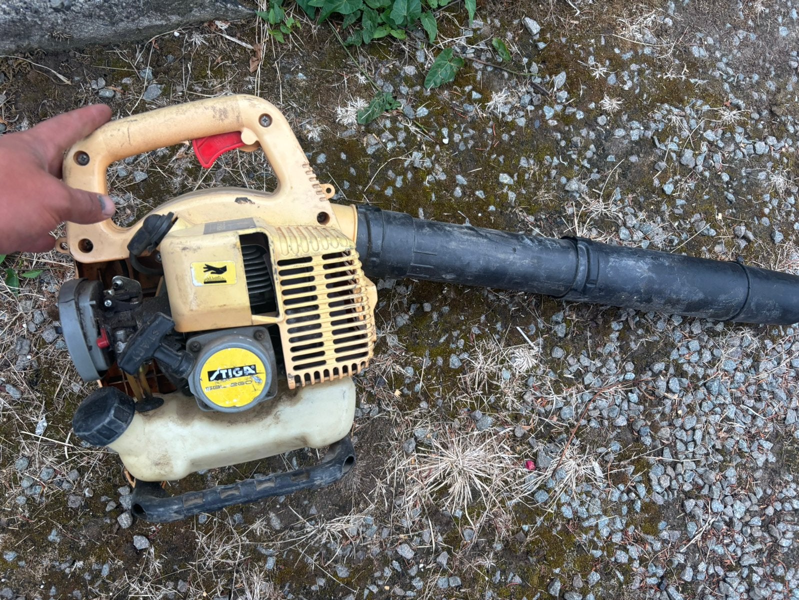 Stiga bladblazer, Tuin en Terras, Ophalen, Gebruikt, Benzine, Handgedragen