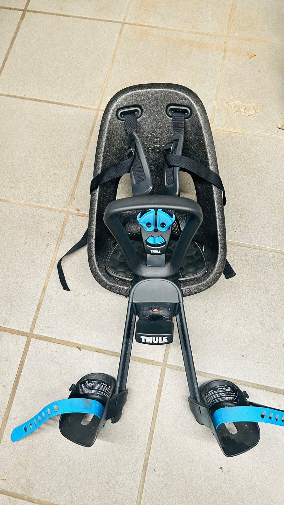 Thule yepp mini, Fietsen en Brommers, Ophalen, Zo goed als nieuw, Voorzitje, Voetsteuntjes