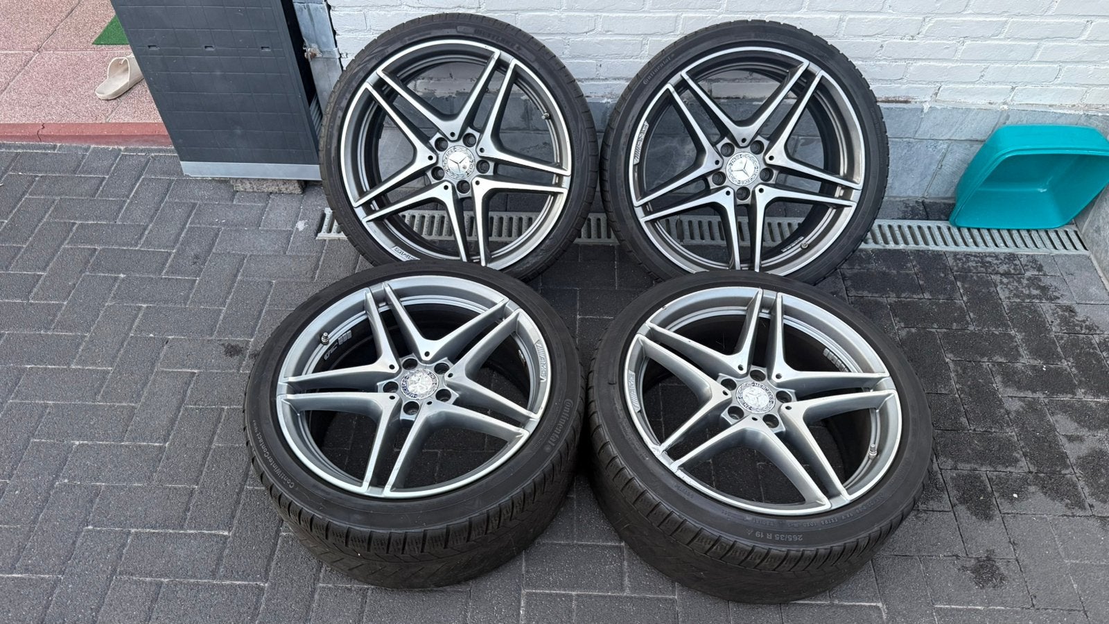 Originele mercedes-benz c63 w205 19 inch breedset, Enlèvement, 19 pouces, Pneu(s)