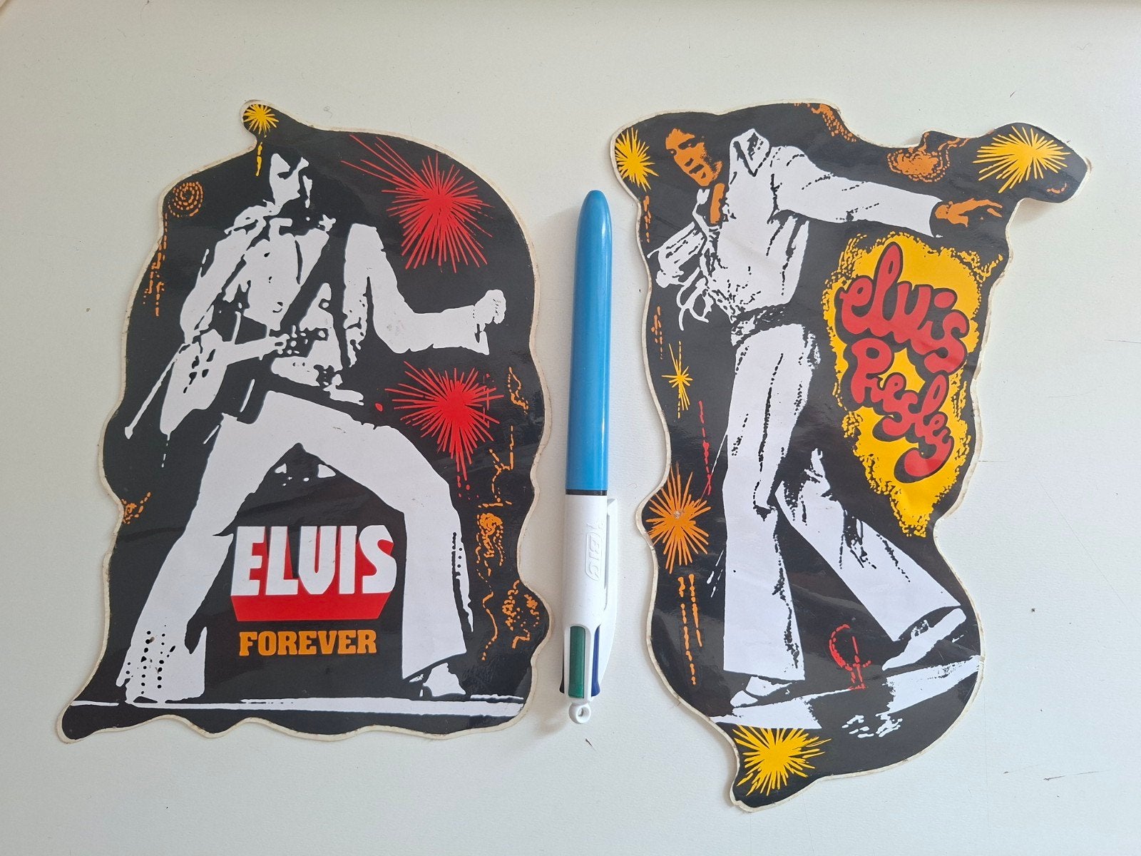 autocollants Elvis Presley, fête foraine, 20 cm, Collections, Enlèvement ou Envoi, Comme neuf, Autres types