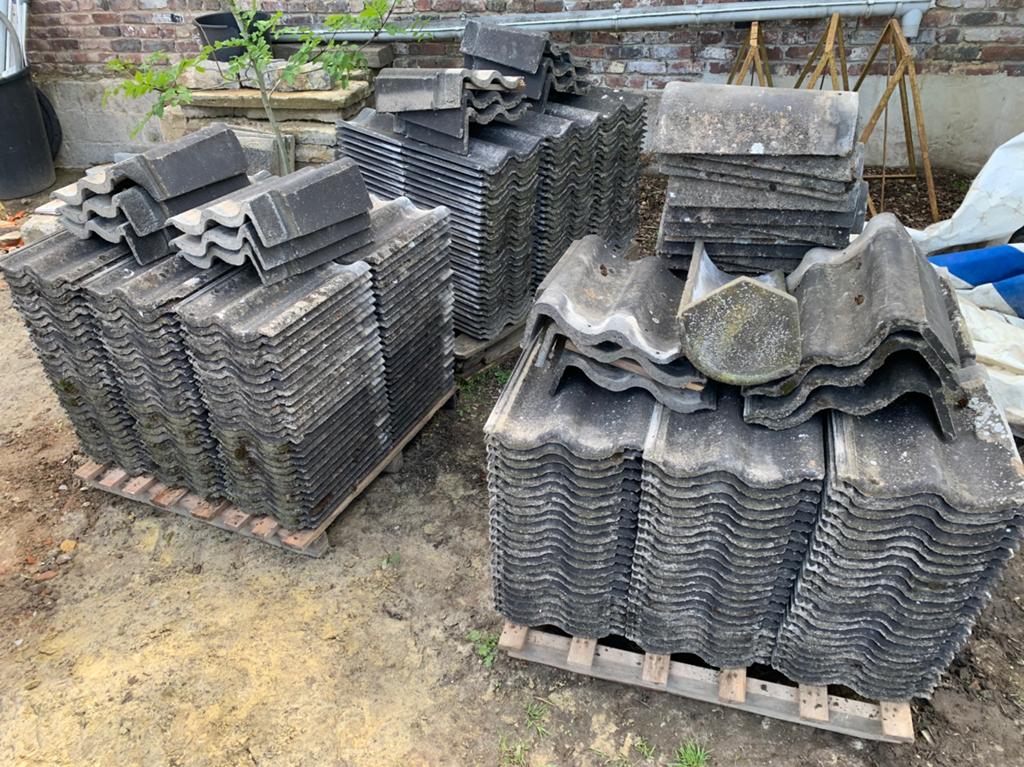 Tuiles de toit (tuile en béton), Enlèvement, Comme neuf, Tuiles