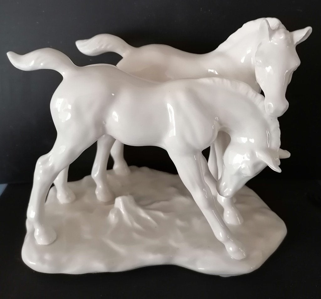 Porseleinen beeldje paarden Altmann, Ophalen of Verzenden, Zo goed als nieuw, Dier