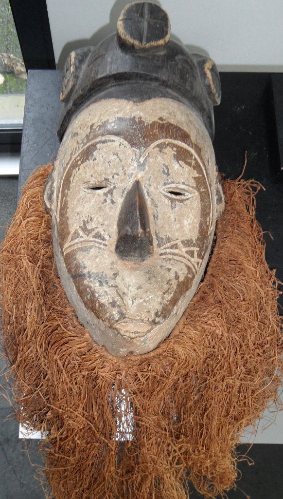 Tribal Art Afrikaans Masker (Congo), Antiek en Kunst, Hout, Bruin, Afrika, Masker