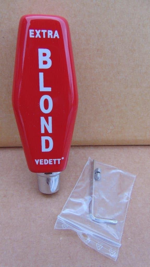 Keramisch handvat voor tapkraan VEDETT Extra Blond NIEUW, Verzamelen, Biermerken, Ophalen of Verzenden, Nieuw, Reclamebord, Plaat of Schild