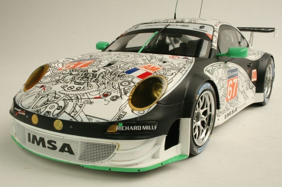 Porsche 911 (997) RSR Spark 1/18 - Le Mans 2014, Enlèvement ou Envoi, Neuf, Voiture, Autres marques