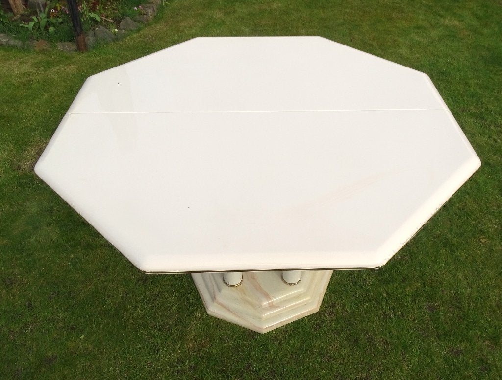 table de salle à manger, avec base du pied en marbre, Maison & Meubles, 100 à 150 cm, Cinq personnes ou plus, 100 à 150 cm, Utilisé