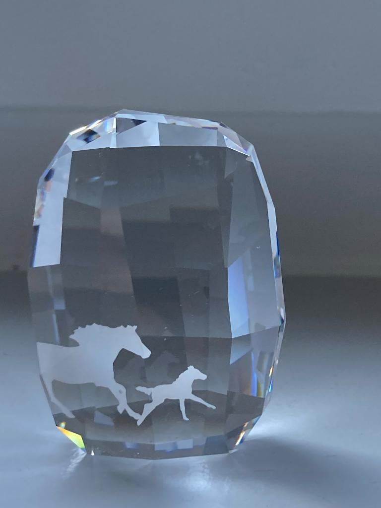 Presse Papier van Swarovski met paarden, Verzamelen, Swarovski, Ophalen of Verzenden, Nieuw