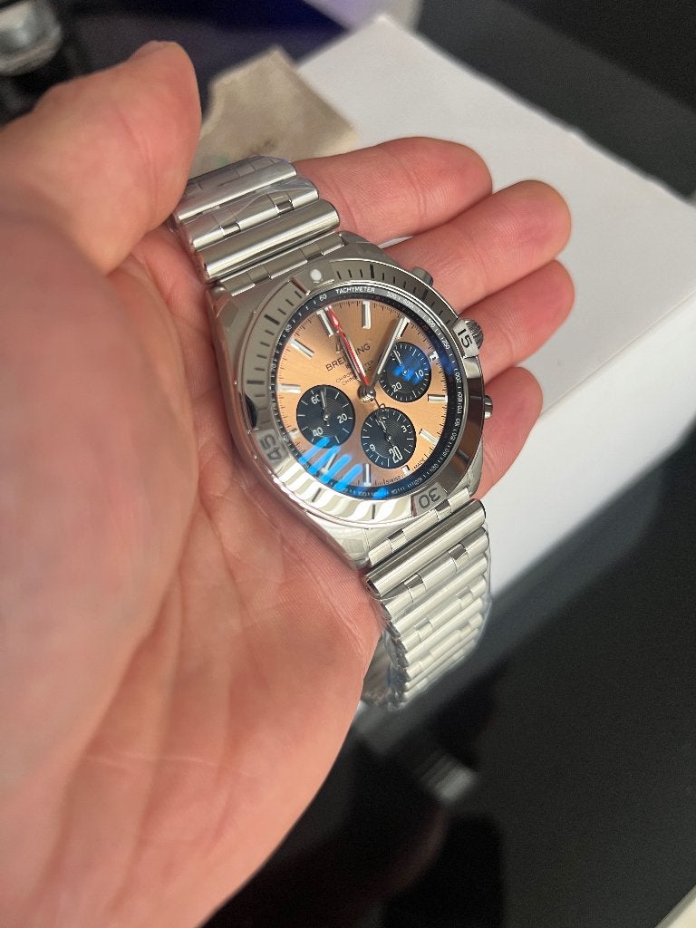 Breitling Chronomat B01 42 Bronze NIEUW, Ophalen, Staal, Staal, Breitling
