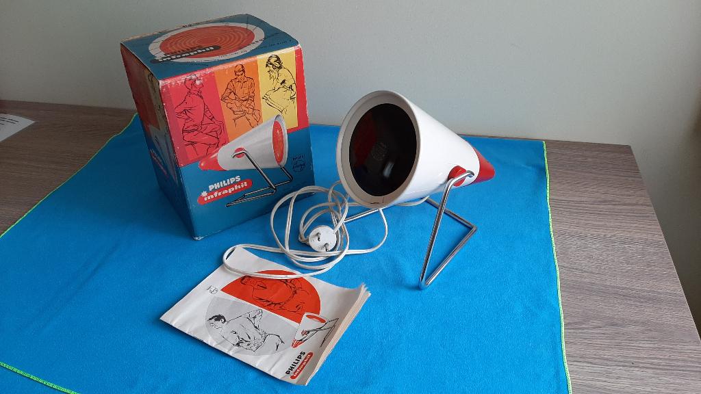 Lampe infrarouge vintage Philips Infraphil années 60-70, Verzamelen, Elektronische Apparatuur, Ophalen, Persoonlijke verzorging