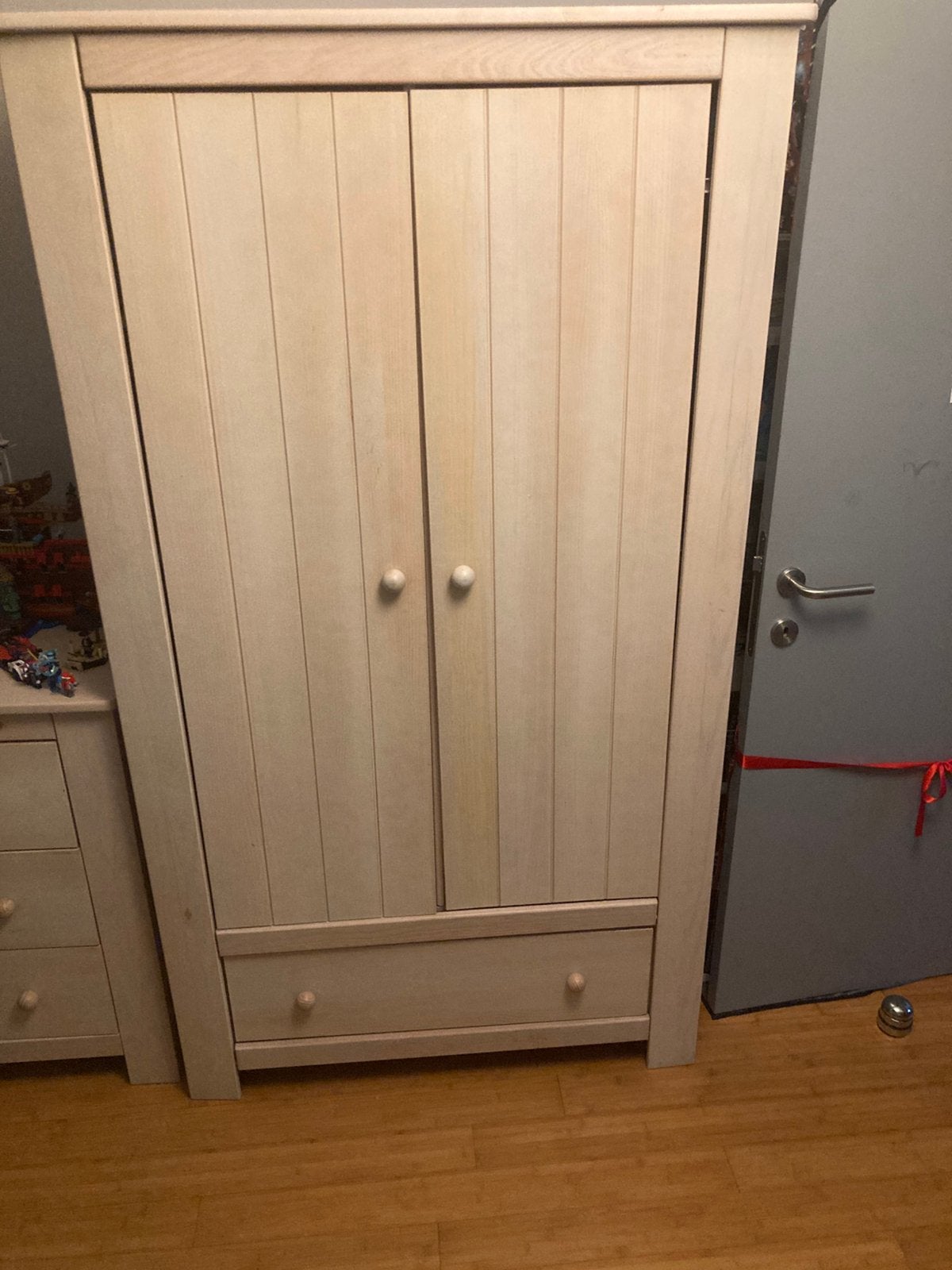 Chambre enfants avec lit a barreaux, Maison & Meubles, Utilisé, Chêne, Avec tiroir(s), 150 à 200 cm