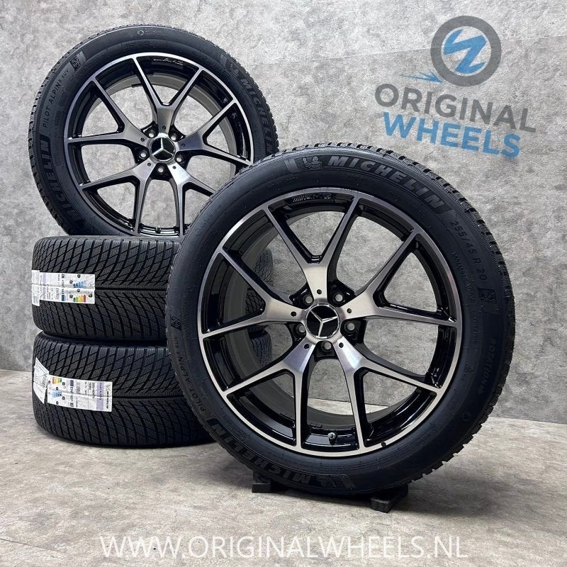20 inch originele AMG velgen + winterbanden Mercedes GLC AMG, Autos : Pièces & Accessoires, Pneus et Jantes, Pneus hiver, 255 mm