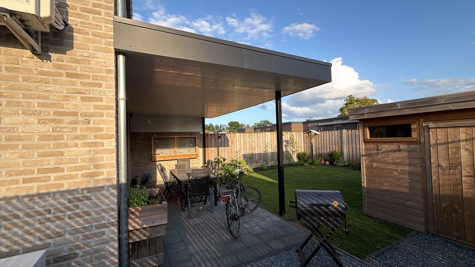 Terrasoverkapping 7M x 3,40M, Tuin en Terras, Ophalen, Zo goed als nieuw