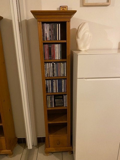 houten CD rek, Huis en Inrichting, Ophalen, Gebruikt, Hout, 150 discs of meer