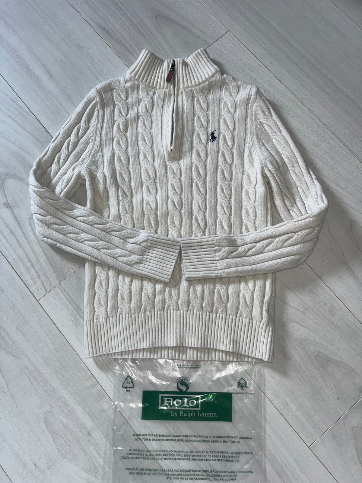 Ralph lauren quarter zip trui Medium (nieuw, Kleding | Heren, Truien en Vesten, Ophalen of Verzenden, Nieuw, Maat 48/50 (M), Wit