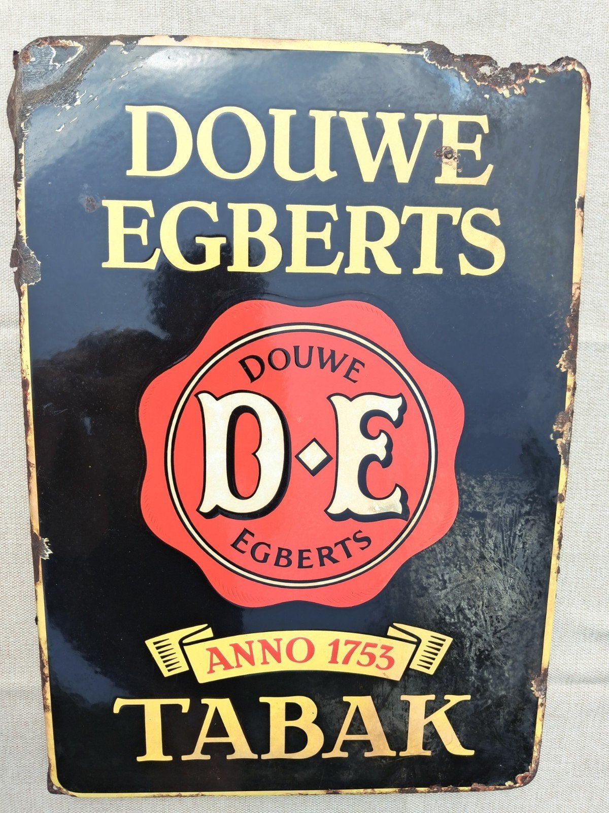 Panneau publicitaire en émail DOUWE EGBERTS, Enlèvement ou Envoi, Panneau publicitaire