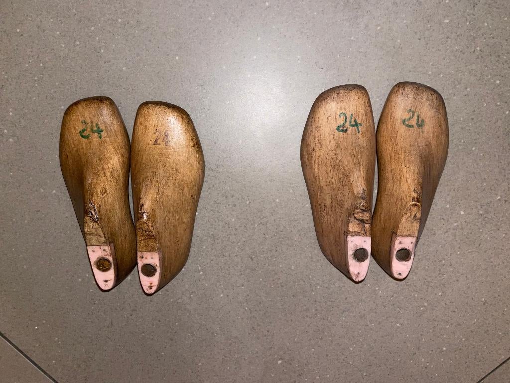 Vintage antiek houten schoenleesten 6 paar   25€ st, Antiek en Kunst, Curiosa en Brocante, Ophalen