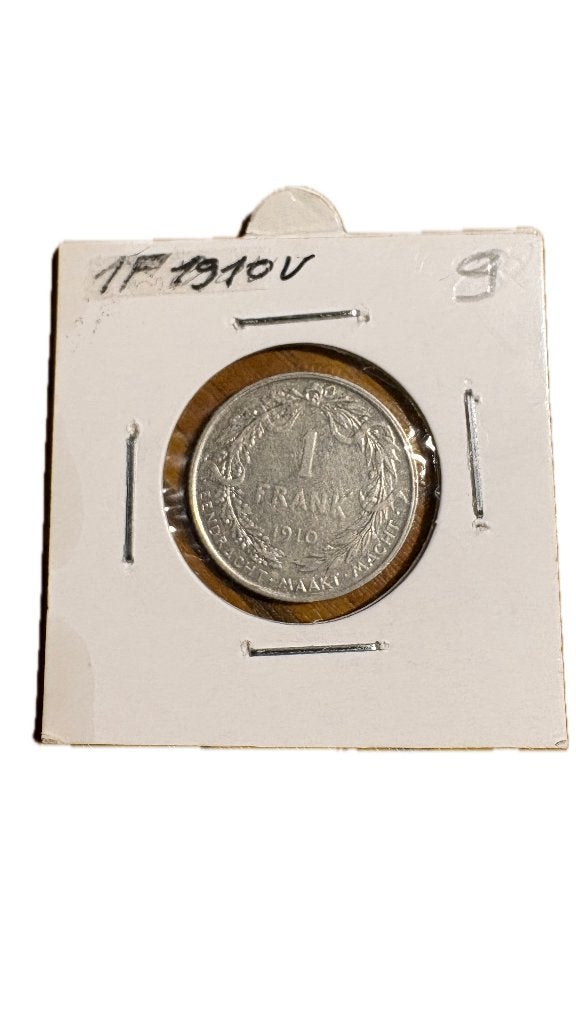 ALBERT I : Argent 1 FRANC 1910V (2), Enlèvement ou Envoi, Argent, Argent