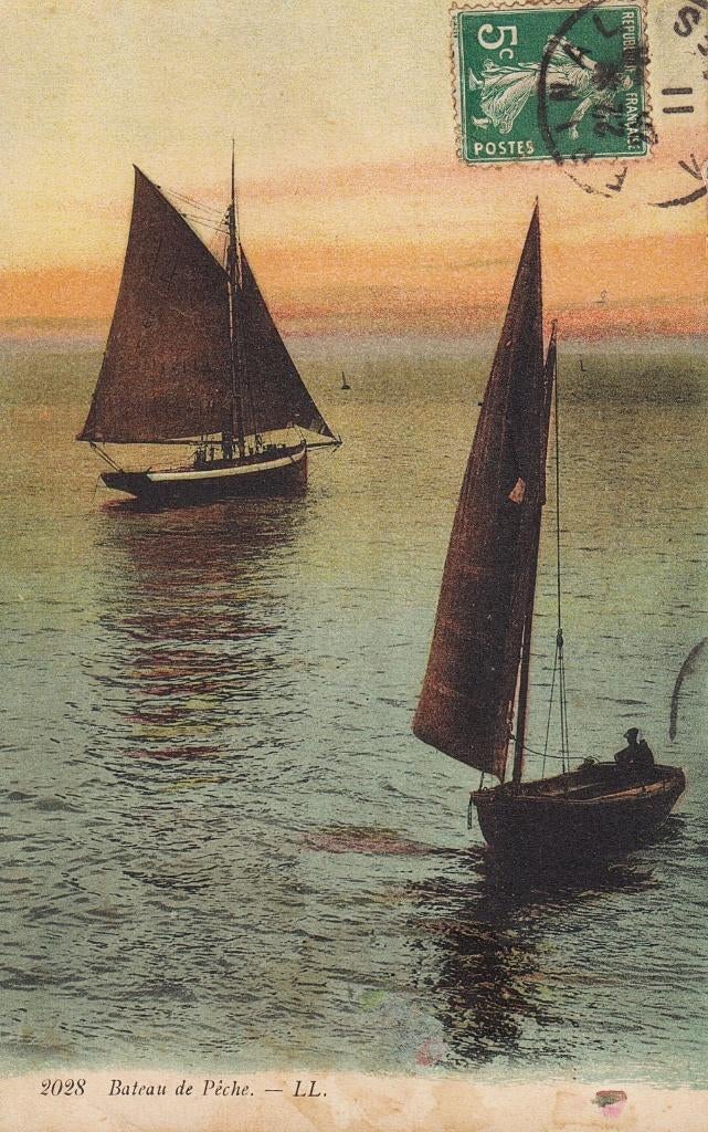 1905 - FRANCIA - Bateau de pêche, Collections, Cartes postales | Thème, Affranchie, Avant 1920, Véhicule, Envoi