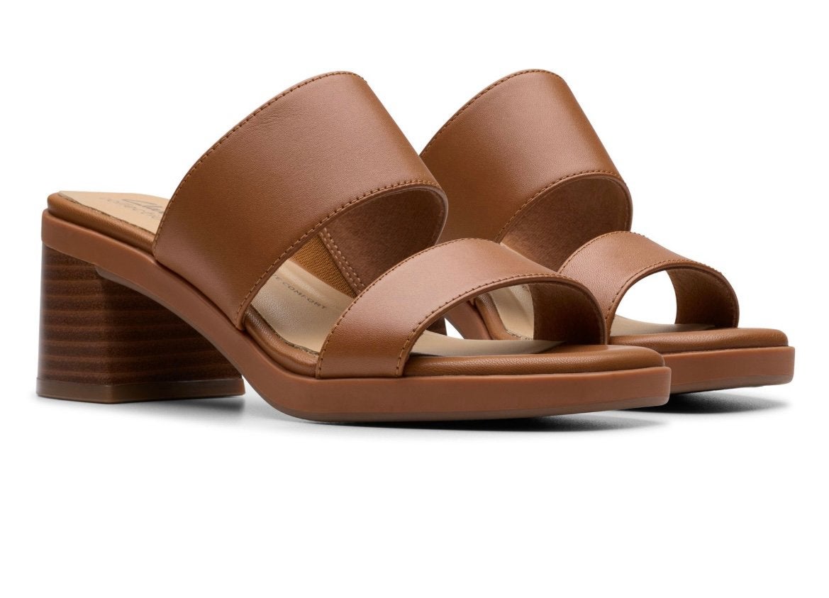 NIEUW! Bruine lederen sandalen CLARKS 39, Neuf, Enlèvement ou Envoi, Brun, Sandales et Mûles