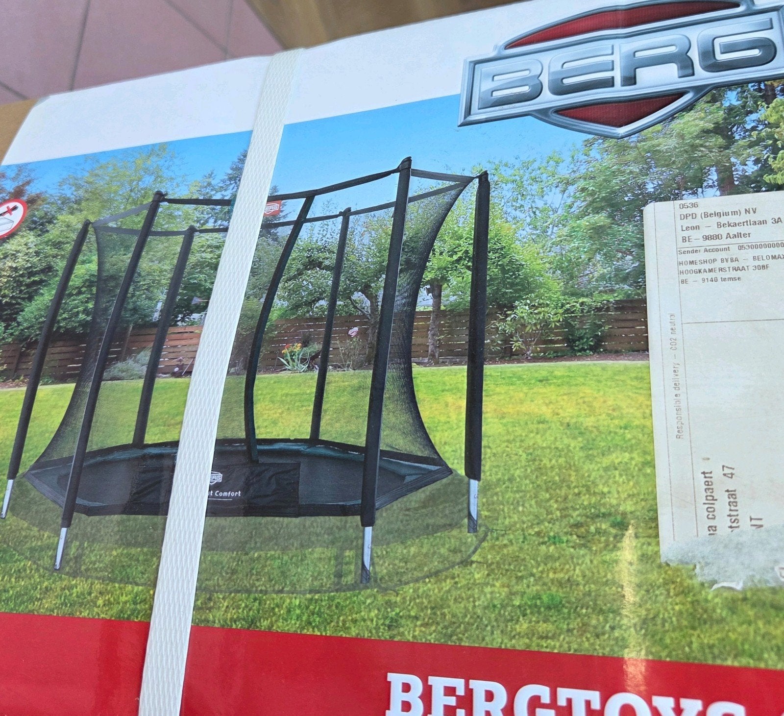 Berg veiligheidsnet/safety net trampoline 240cm: nieuw!!!, Ophalen