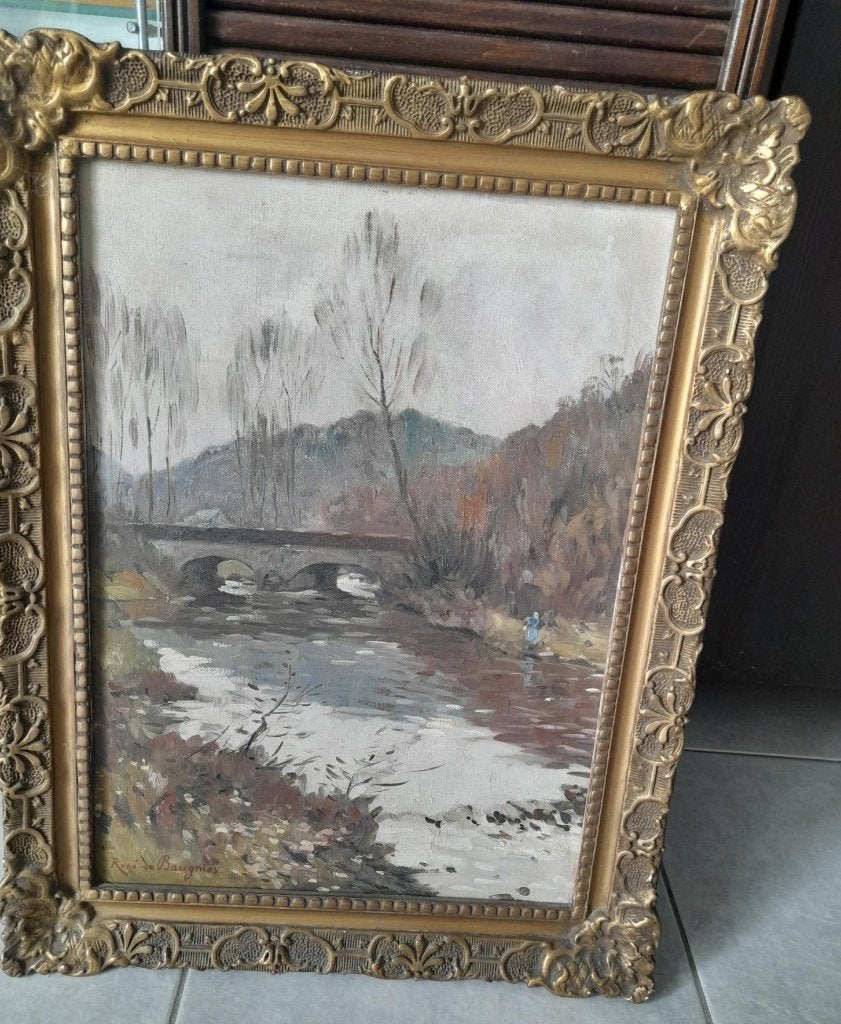 Tableau peinture, Antiquités & Art, Enlèvement, Encadré, Paysage