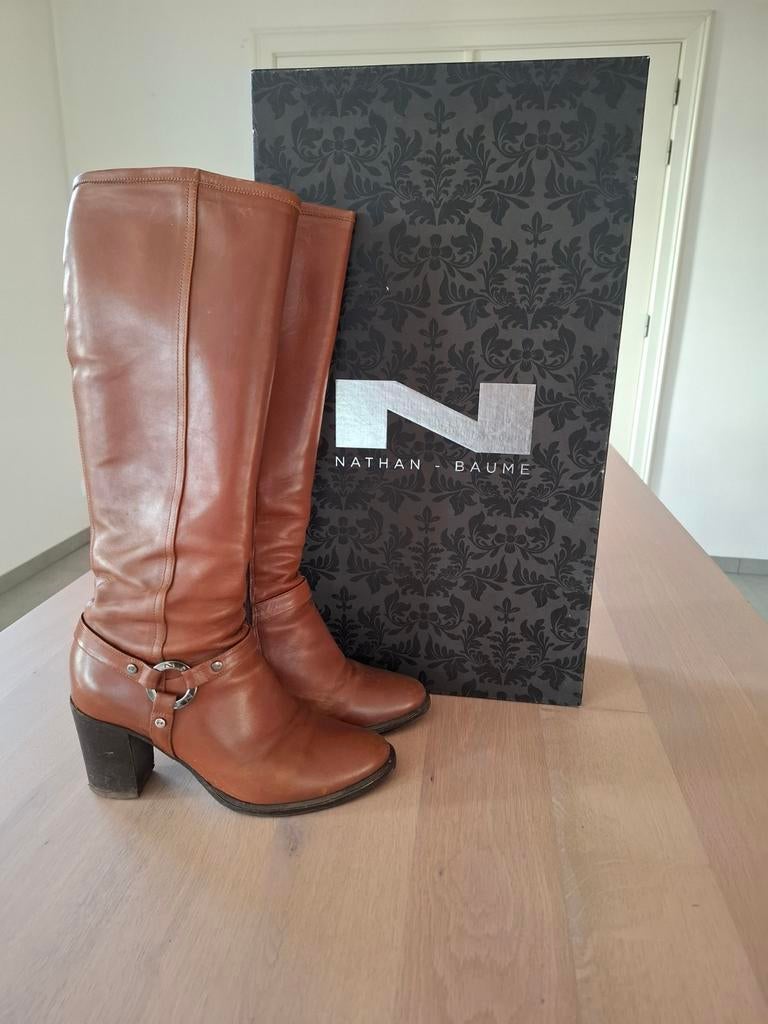 Leder laarzen Nathan-Baume Mt39 (nwpr329eur), Kleding | Dames, Schoenen, Gedragen, Hoge laarzen, Bruin, Ophalen of Verzenden