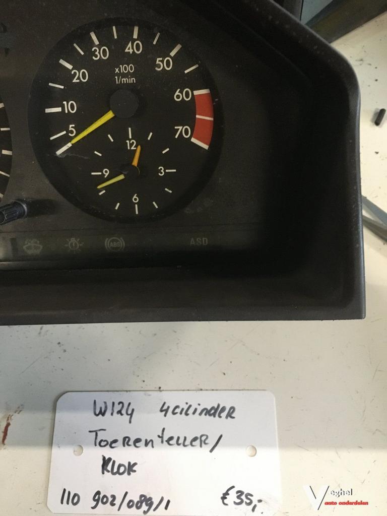 Mercedes W124 Toerenteller / klokje, Gebruikt, -, -, Ophalen of Verzenden