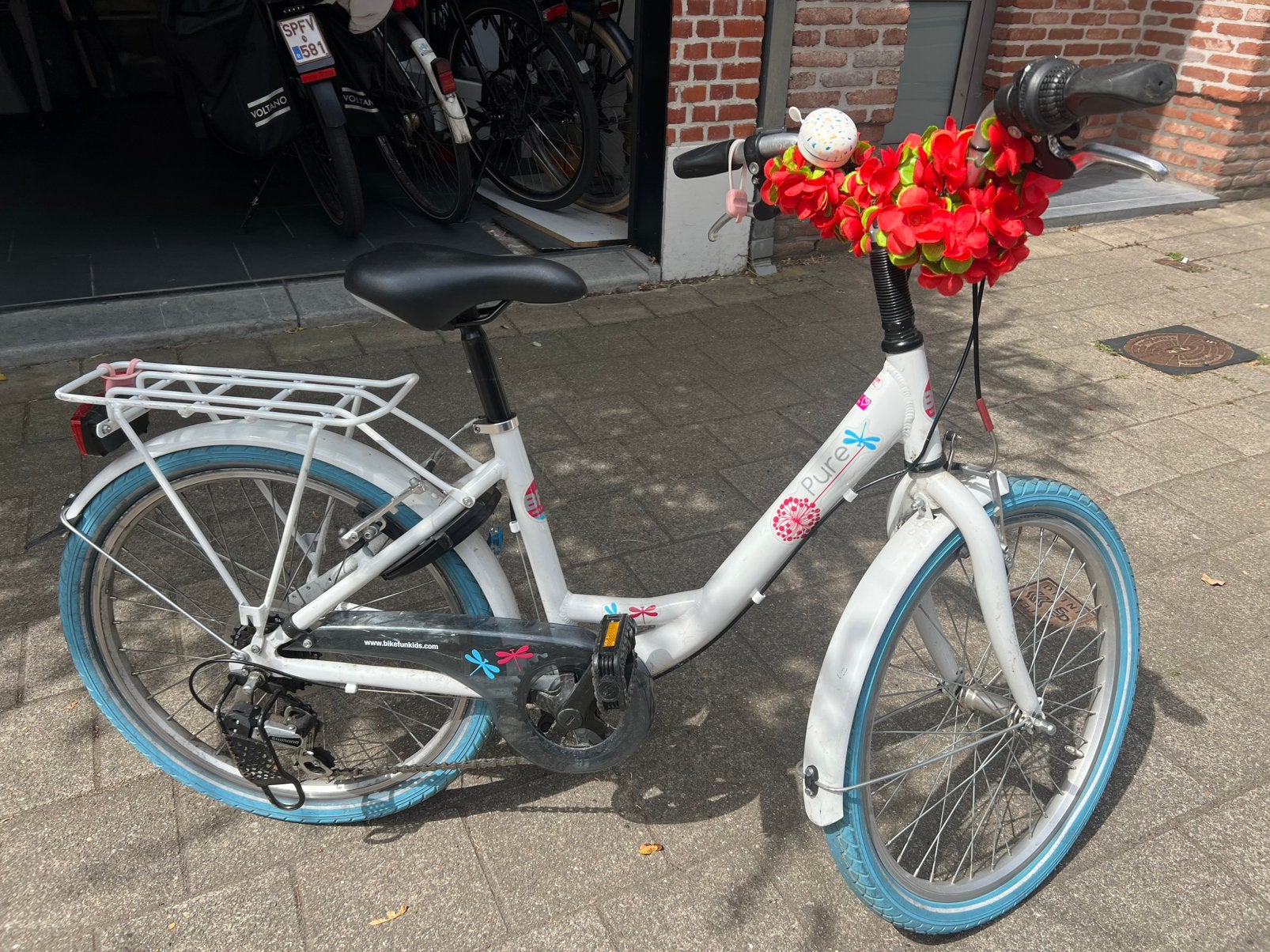 Meisjesfiets M22 BFK Pure wit/lichtblauw, Ophalen, Gebruikt, Versnellingen