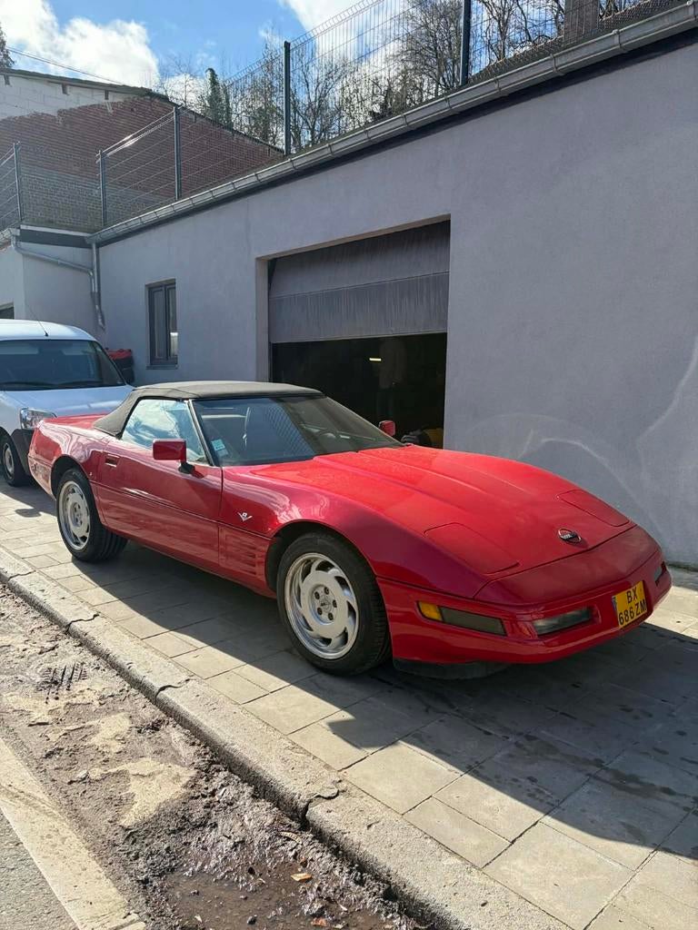 Corvette, Zwart, Cabriolet, 570 cc, Rood
