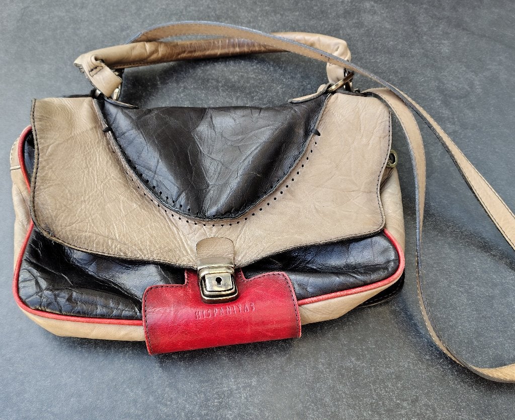 Handtas Hispanitas, Handtassen en Accessoires, Tassen | Damestassen, Ophalen of Verzenden, Gebruikt, Beige, Handtas