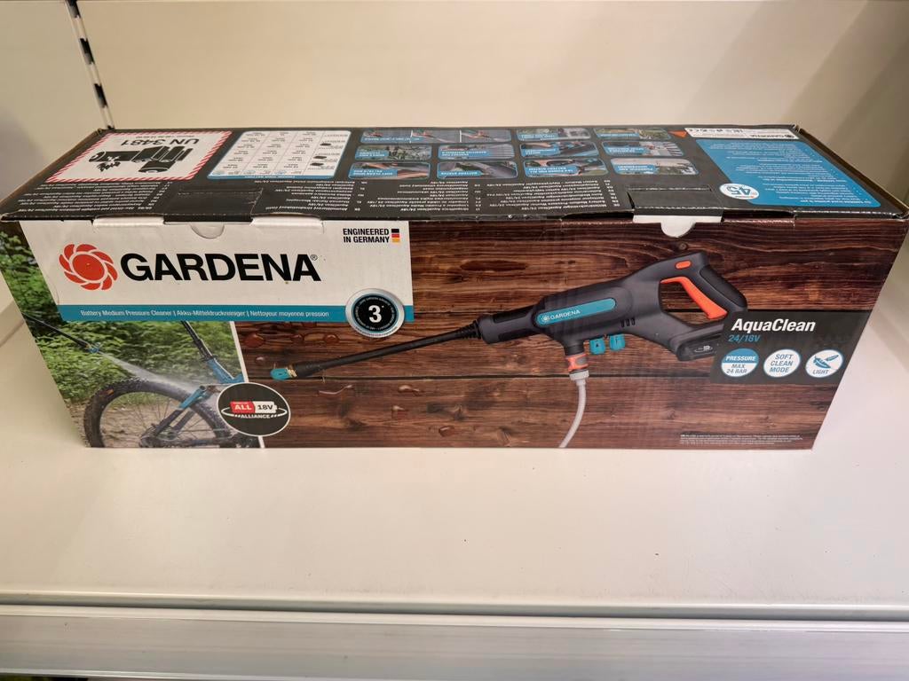 Gardena Accu drukreiniger aquaclean set nieuw, Tuin en Terras, Hogedrukreinigers, Ophalen, Nieuw, Accu
