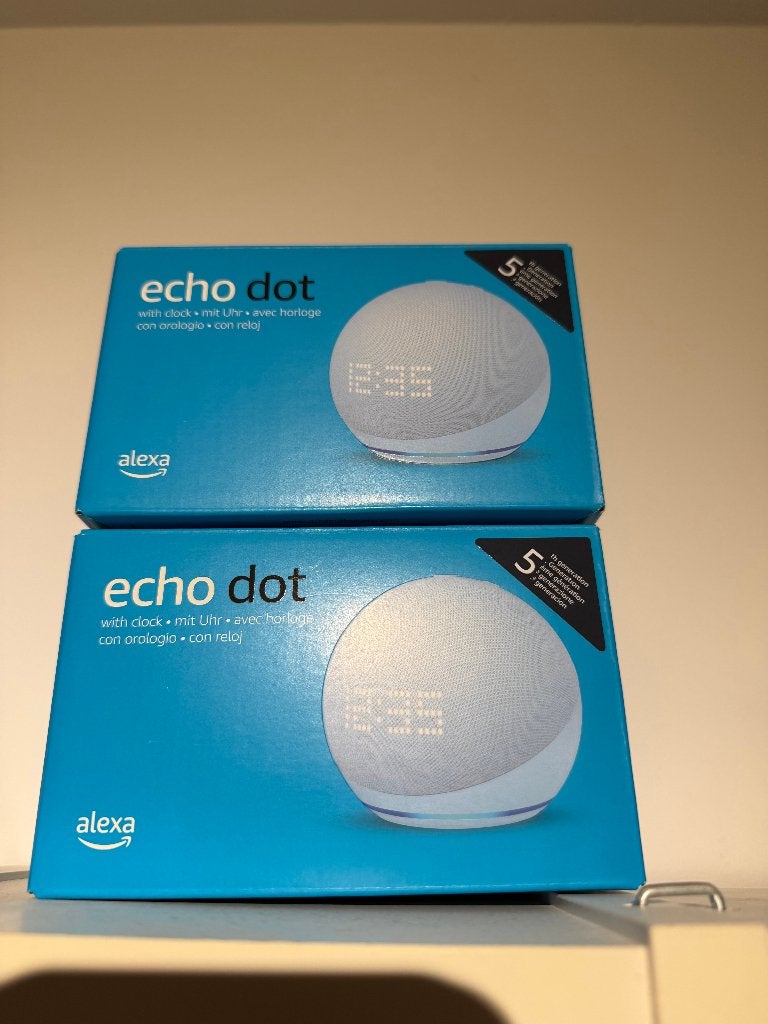 Amazon Echo Dot 5e génération avec horloge, Audio, Tv en Foto, Luidsprekerboxen, Zo goed als nieuw, Overige typen, Minder dan 60 watt